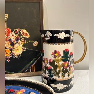 Anthropologie Francesca Kaye Floral Atelier Pitcher